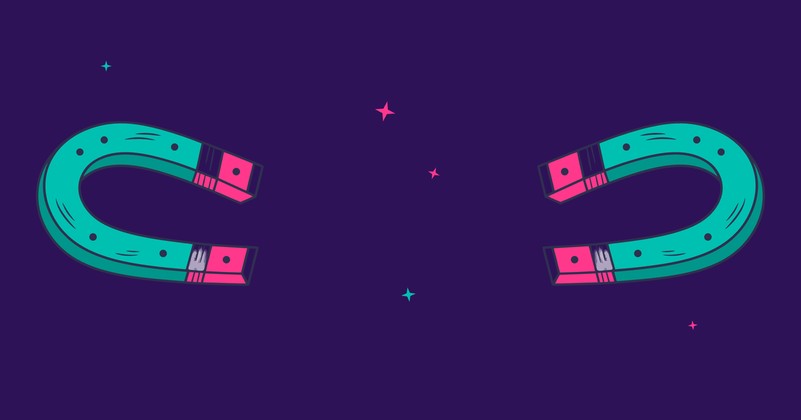 Two magnets facing each other: demand generation is the work of making a market want you - Heyou marketing guide