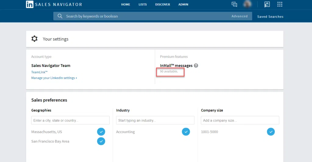 Inmail credits