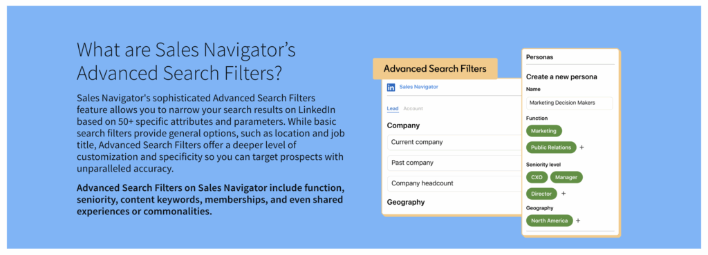 Advanced search filters