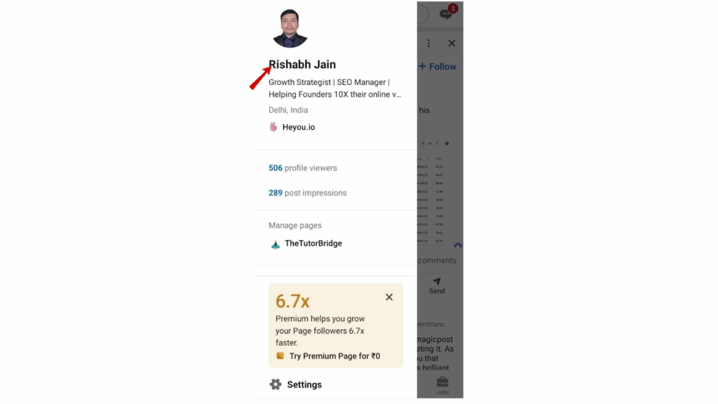 Select “View Profile.