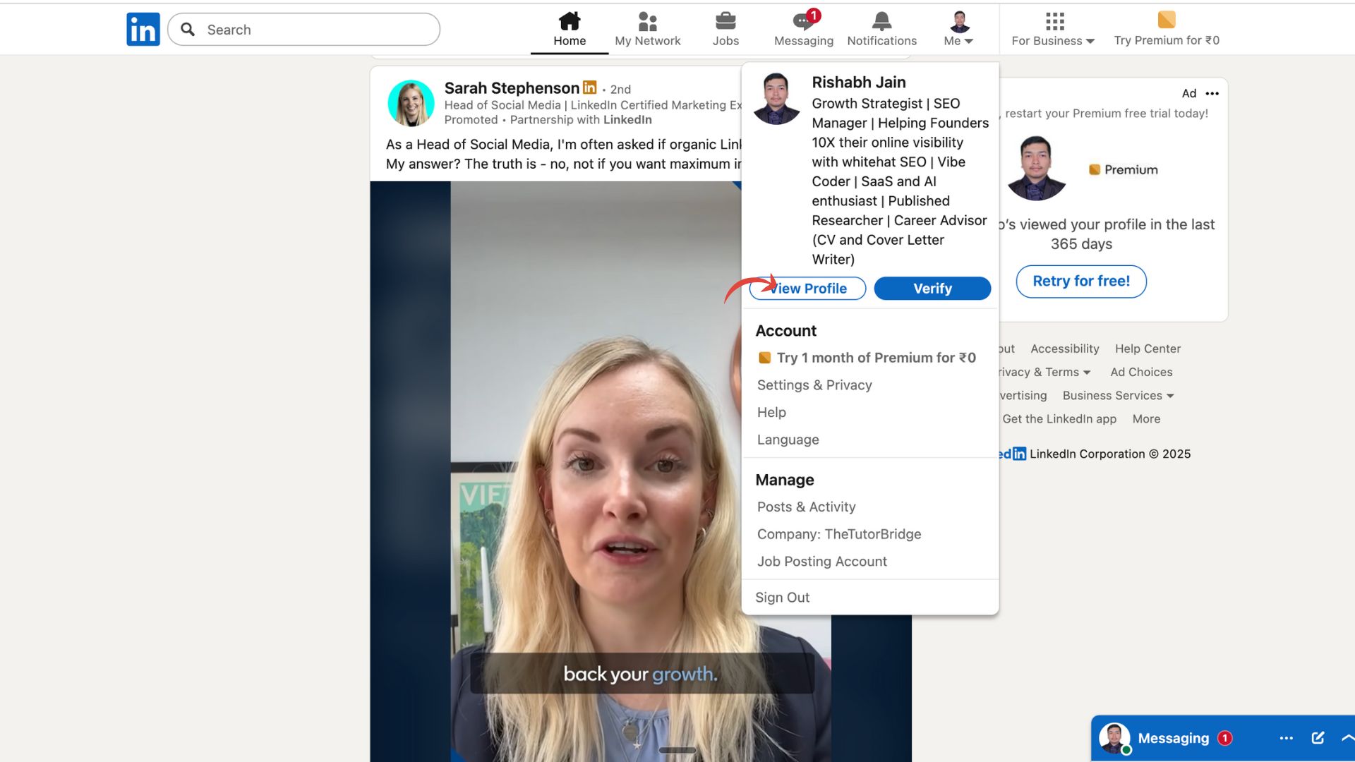 How to add promotion on Linkedin