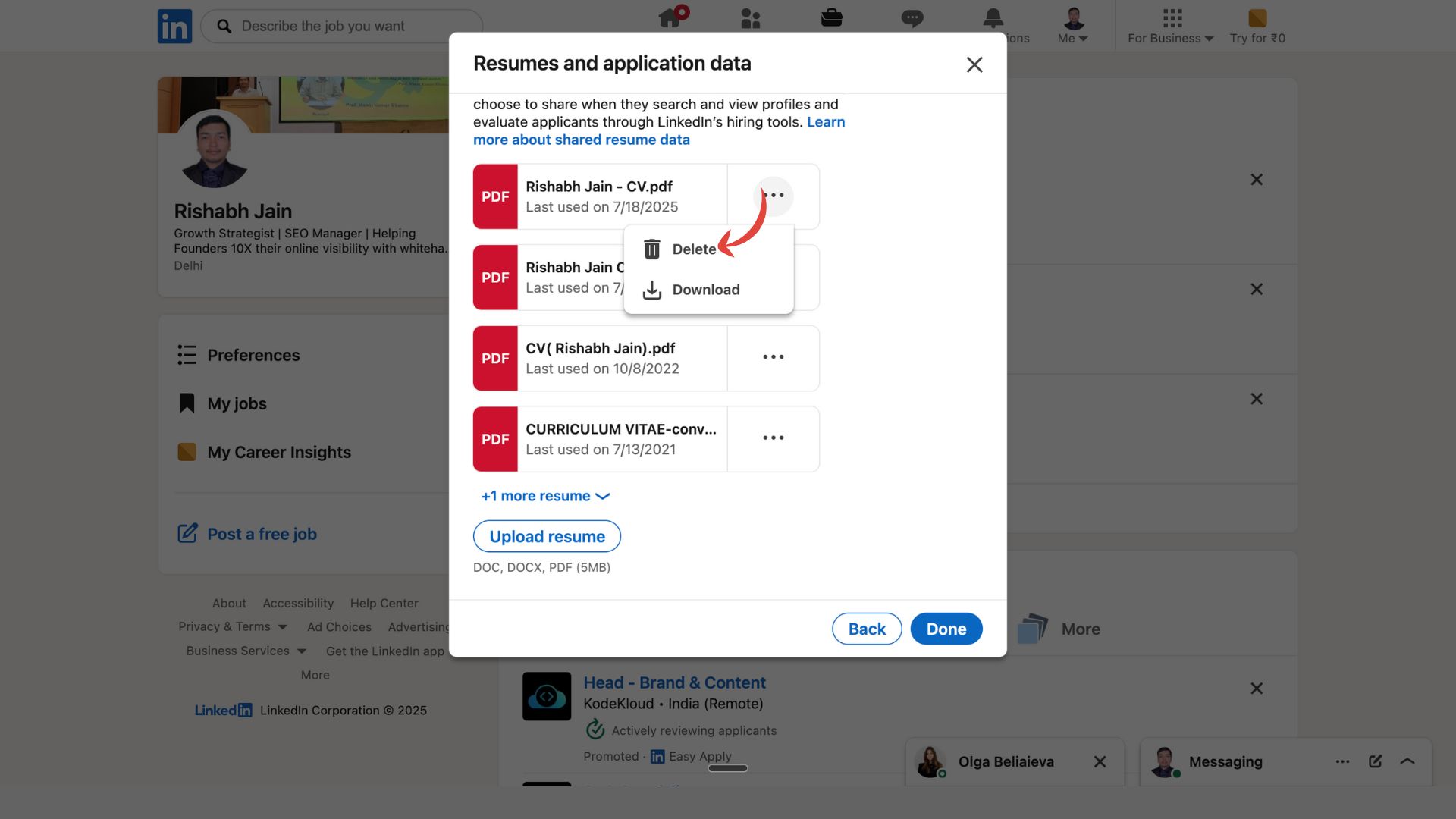 Delete your linkedin resume